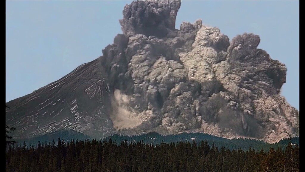 Mount Saint Helens Eruption—Artificial Intelligence Interpolation from