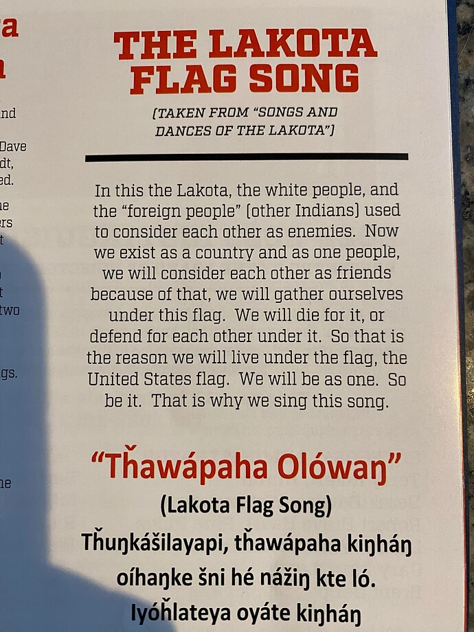 Lakota Flag Song